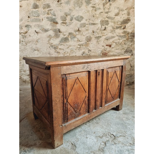 French Louis XIII Chest in Oak and Cherrywood with Iron Hinges, 17th Century For Sale - Image 18 of 18