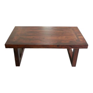 Mid Century Modern Oak Wood Coffee Table For Sale