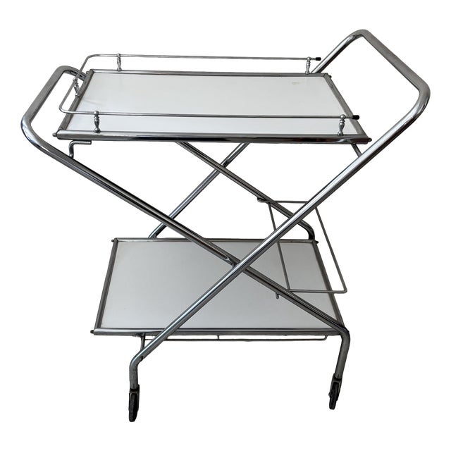Vintage Folding Serving Cart For Sale