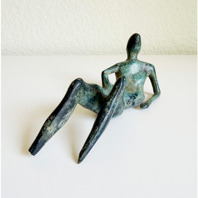 Henry Moore Bronze Reclining Figure in the Style of Henry Moore, Late 20th Century For Sale - Image 4 of 10