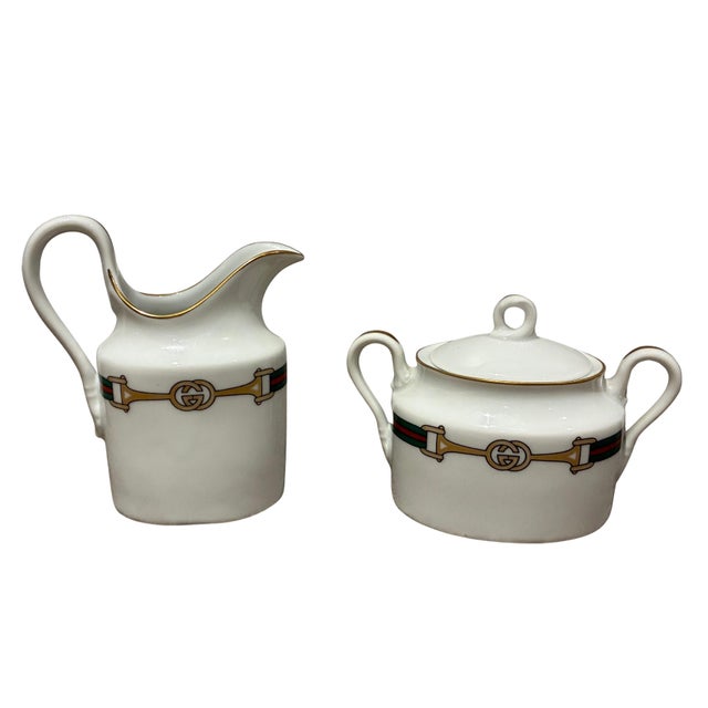Rare Vintage Italian Gucci by Richard Ginori Porcelain Dinnerware & Serving Set - 62 pcs For Sale - Image 10 of 12