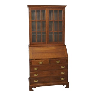 Stickley 2 Piece Cherry Secretary Desk W. Bookcase Top For Sale