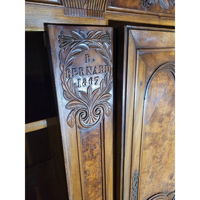 Walnut and Elm Bresse Wardrobe For Sale - Image 11 of 12