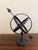 Late 20th Century Black Iron Armillary Globe Sculpture – Traditional Landscape & Garden Decor For Sale - Image 9 of 10