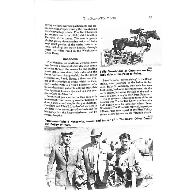 White "Steeplechasing in America" 1974 Cooper, John E. For Sale - Image 8 of 11