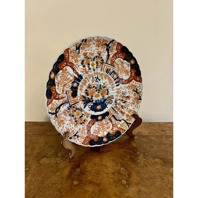Large Antique Japanese Imari Plate, 1900 For Sale - Image 3 of 5