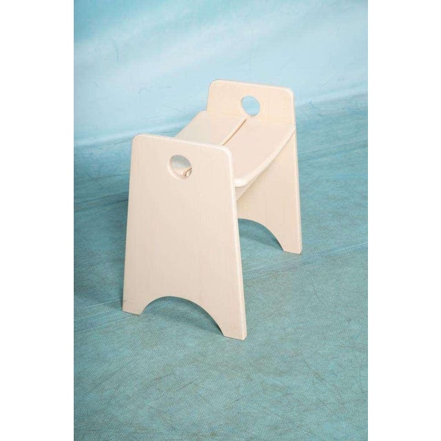 Mid-Century Swedish Stool in Wood by Gilbert Marklund, 1960s For Sale - Image 5 of 16