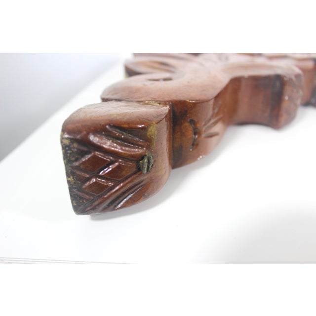 These are fantastic. Antique pair of large heavy carved wood corbels or shelf brackets in the shape of female ship...