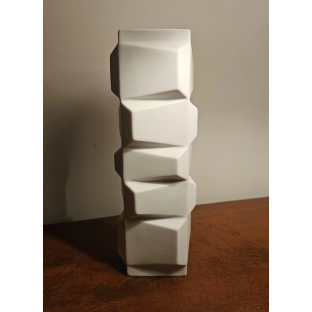 Vintage Rosenthal/Hutschenreuther "Archais" Mid-Century Modern White Vase For Sale - Image 9 of 12