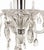 An incredible Murano glass 6 light crystal and chrome chandelier. The chandelier features beautiful cut crystal glass all...