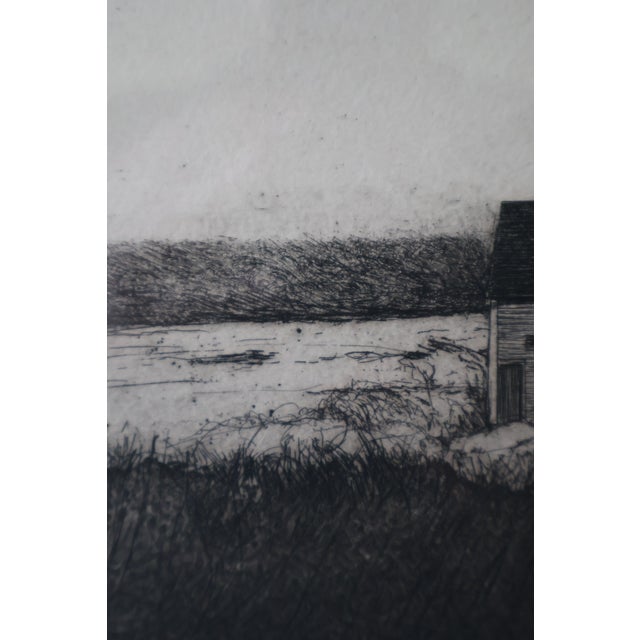 Woody Gruber “Deer Isle Landscape” Signed 1975 Drypoint Etching 49/75 For Sale - Image 12 of 18