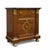 This is a late 20th century neoclassical style mahogany veneered chests with green marble tops. The commodes have Doric...