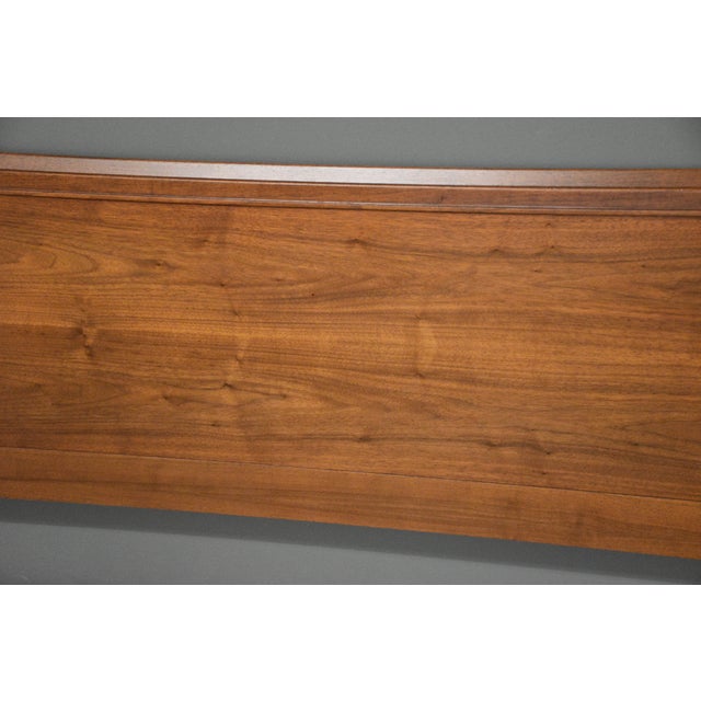 1960s Refinished Walnut Full Headboard For Sale - Image 4 of 5