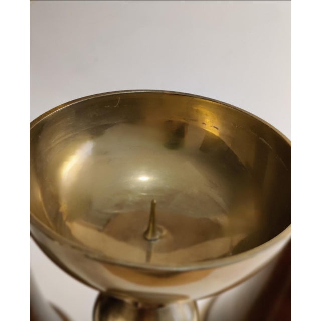 For your consideration. .. A stunning trio of large vintage pillar style candle holders. The candle holders are made of...