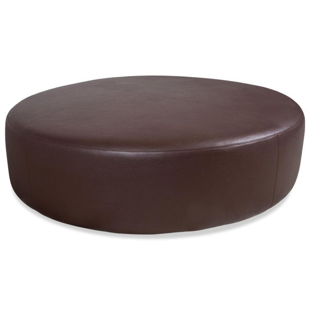 Large Dark Brown Leather Harry Ottoman from B&b Italia For Sale - Image 10 of 10