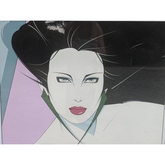 1980s 1986 Patrick Nagel 'Commemorative #15' Serigraph Playboy Portfolio Series Framed and Signed For Sale - Image 5 of 7