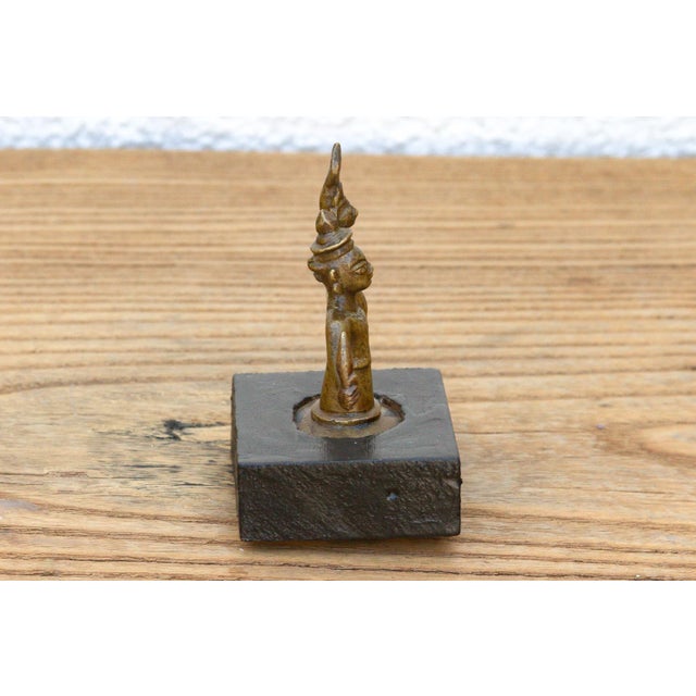 Indian Miniature Bronze Warrior Figure For Sale In Los Angeles - Image 6 of 8