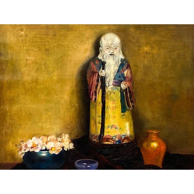 A good mid century Orientalist American painting. The work is by Doris Barsky Kreindler (NY/MA 1901-1974). The painting is...