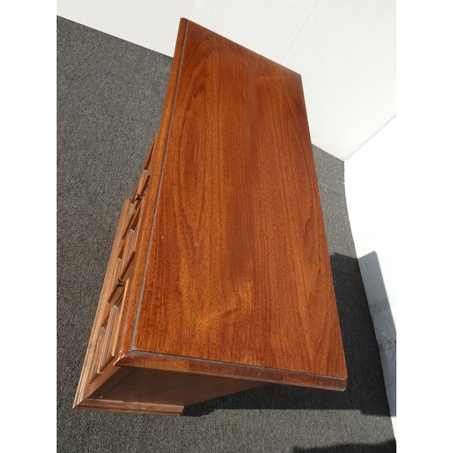 Wood Vintage French Country Brown Side Table Cabinet W Two Doors For Sale - Image 7 of 14