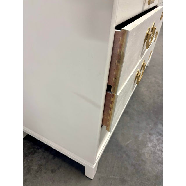 Vintage Chinoiserie Mahogany Ivory Dresser by Landstrom Furniture For Sale - Image 11 of 12