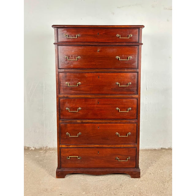 Mahogany Secretaire Chest of Drawers, Mid 20th Century For Sale - Image 9 of 16
