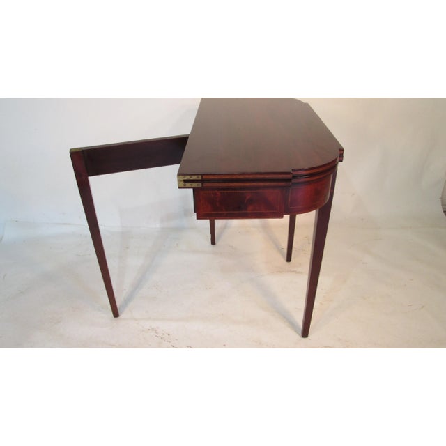 Traditional 1900s Traditional Irving and Casson Mahogany Card Table For Sale - Image 3 of 11