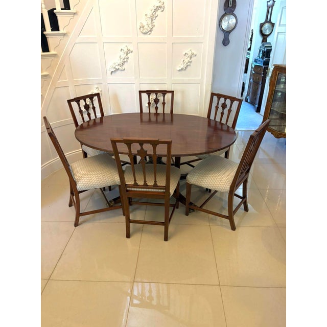 Early 19th Century Antique English Regency Figured Mahogany Dining Table with Oval Tilt Top, 1830s For Sale - Image 5 of 16