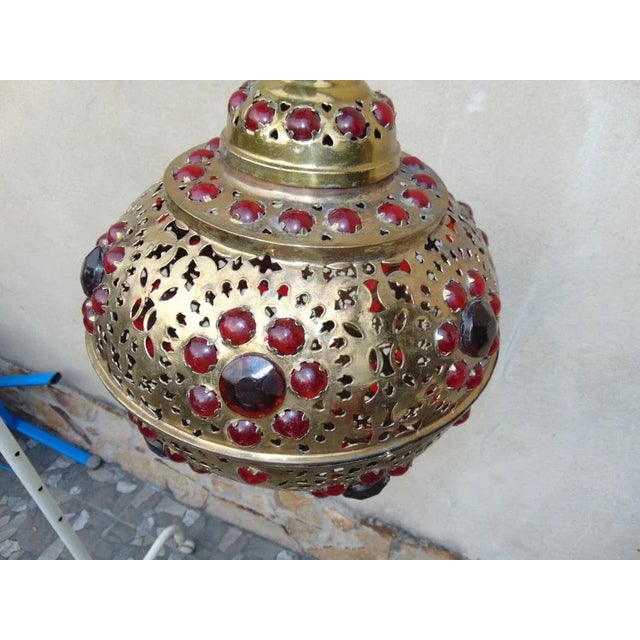 Vintage Brass Lantern Lamp, 1970s For Sale - Image 3 of 10