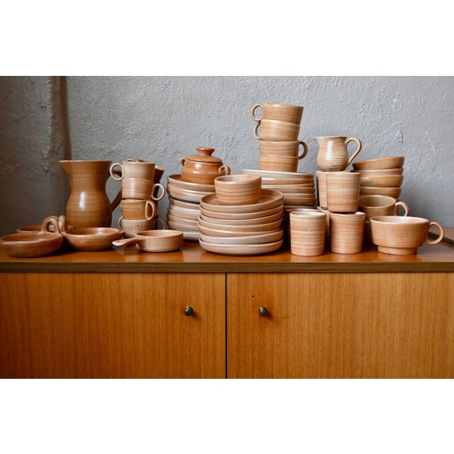 Ceramic Dinner Service with Glazed Terracotta by Jean Austruy, 1960s For Sale - Image 17 of 17