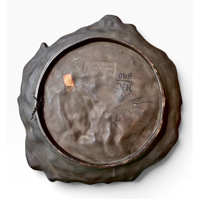Austrian Art Nouveau Relief Porcelain Wall Charger, C. 1905 For Sale - Image 12 of 16