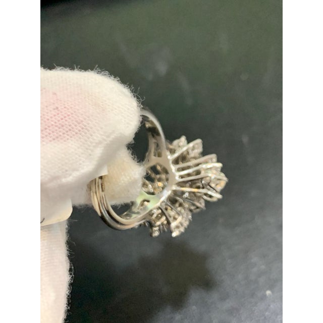 2.5 Carat Diamond Cluster Cocktail Ring 18 Karat White Gold 12.8 Grams Ring For Sale - Image 13 of 18