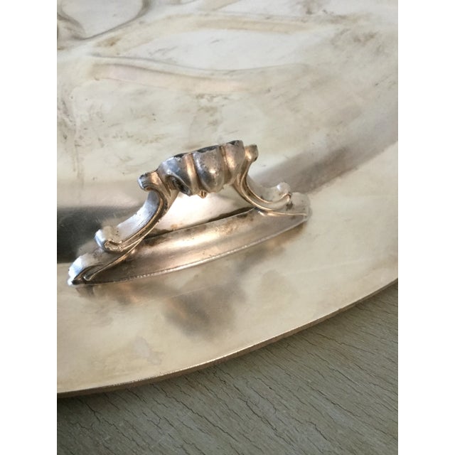 Vintage 1950s Trent Silver on Copper Meat Platter #4004 For Sale - Image 9 of 12
