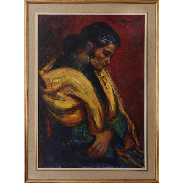 Isidre Nonell and Monturiol, Follower, Gypsy Lady, 1970s, Oil on Canvas For Sale - Image 3 of 8
