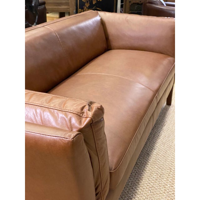 2020s Timothy Oulton Rider Leather Modern 3 Seat Sofa For Sale - Image 5 of 13