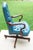 English Regency Style Tufted Blue Leather Executive Office Chair A handsome vintage English Regency-style executive office...