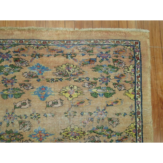 Persian Antique Persian Mahal Square Wool Foyer Size Rug - 5' x 6'2" For Sale - Image 3 of 6
