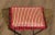 Red 1920s Art Deco Period Wrought Iron & Brass X Base Bench For Sale - Image 8 of 13