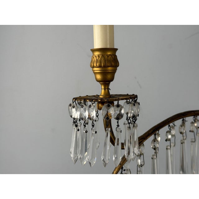 Maison Jansen, Feather Form Wall Sconces, Crystal, Bronze, France, 1940s For Sale - Image 11 of 15