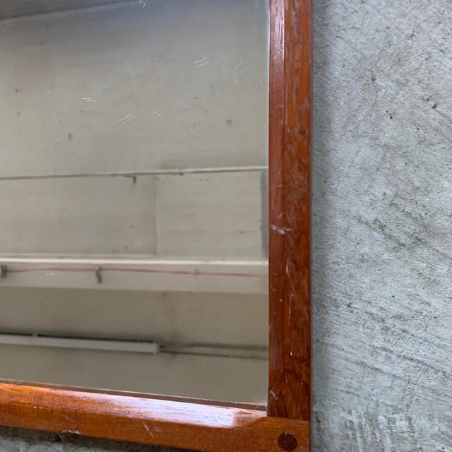 Rare Large Vintage Aksel Kjersgaard for Odder Mid Century Modern Danish Mirror For Sale - Image 12 of 12