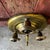 Vintage Brass 3-Arm Chandelier Base With Patina Finish 12" Diameter Intricate Design For Sale - Image 12 of 17