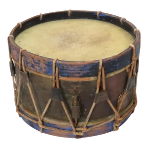 Authentic Rustic Antique Paris France Brass Marching Drum for Decorative Purposes