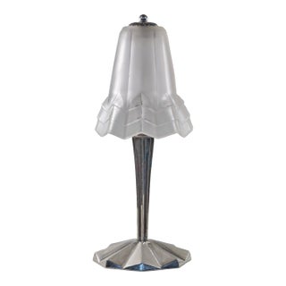 French Art Deco Table Lamp by Degue 1930 France For Sale
