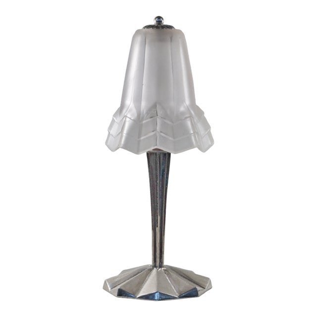 French Art Deco Table Lamp by Degue 1930 France For Sale