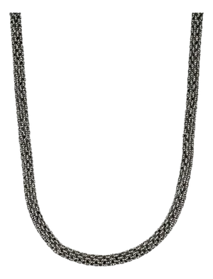 49.9 CTW Sterling Silver Midnight Blue Sapphire Statement Necklace