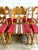 Set of 6 Razorbacks or Razorblades Dining Chairs by Henning Kjaernulf. Price is for 6. 19.5w 33h 17.5d 18s