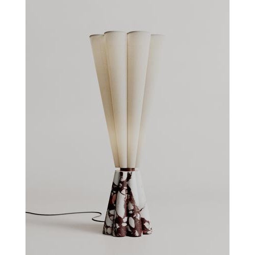 Contemporary Bouquet Lamp S in Red Marble and Stone by Esther Knopfler For Sale - Image 3 of 18