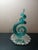 Exquisite Murano Italy Teal Art Glass Swirl Sculpture For Sale - Image 4 of 6