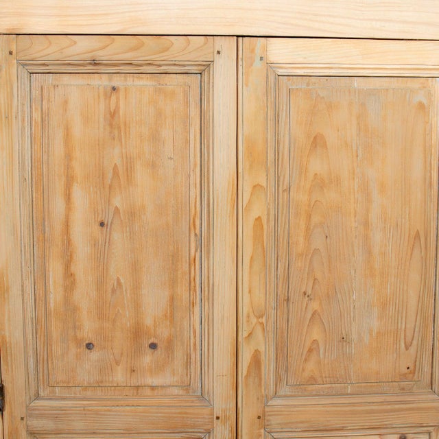 Mid-19th Century Antique French Louis Philippe Period Bleached Pine Armoire For Sale - Image 9 of 13