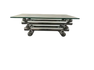 Steel and Glass Coffee Table, 1970s