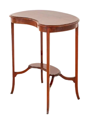 Sheraton Revival Kidney Bean Form Side Table, 1890s